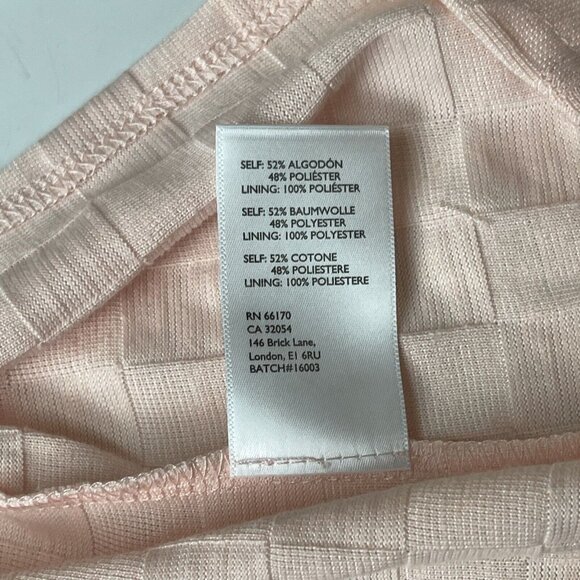 Urban Outfitters Dress Womens Medium Pink Checkered Knit Sleeveless Slit Stretch - Picture 10 of 10